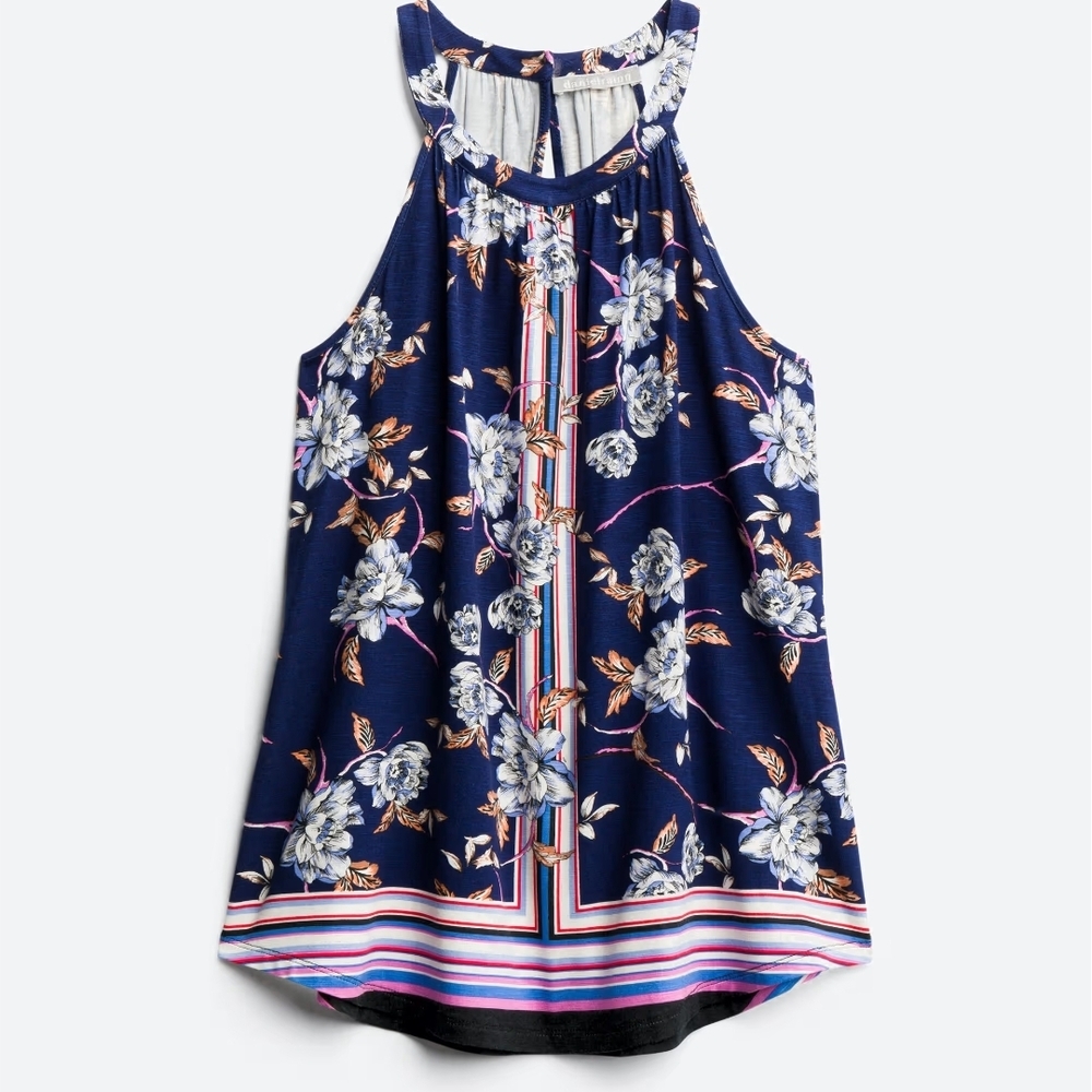 Daniel Rainn Navy Floral Tank Top